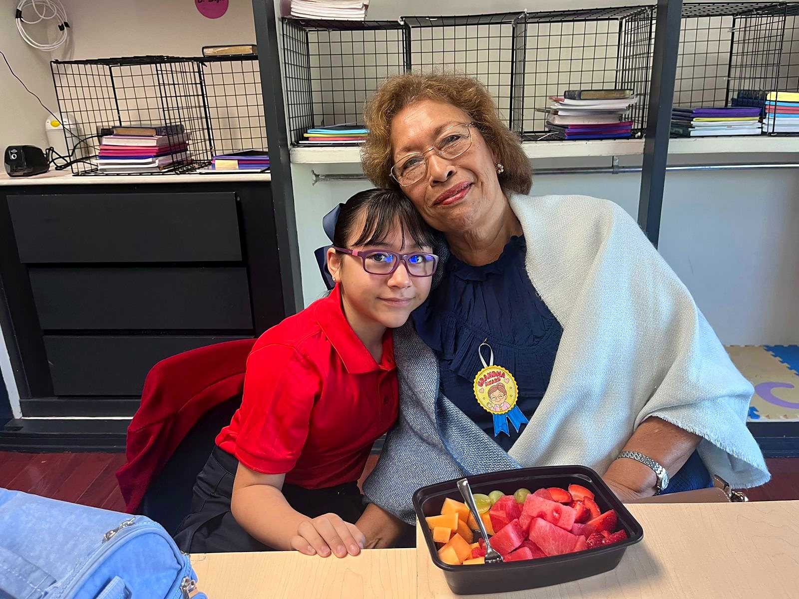 Grandparents and students of Newman Institute of the Oratory during the Grandparents Day celebration in Reynosa